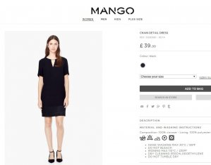 Đầm MANGO-CHAIN DETAIL DRESS