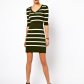 Mango-White-Breton-Stripe-Knitted-Skater-Dress-green