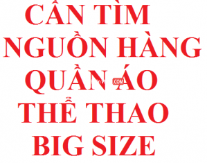 Cần tìm nguồn hàng Big Size thể thao nam nữ HCM